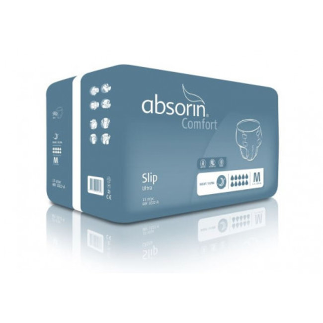 Absorin Comfort Slip night/ultra 155 cm Grijs