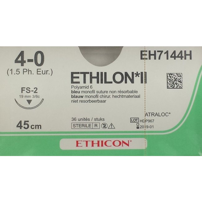 Ethilon Suture 4-0 (FS-2) EH7144H 36 pièces