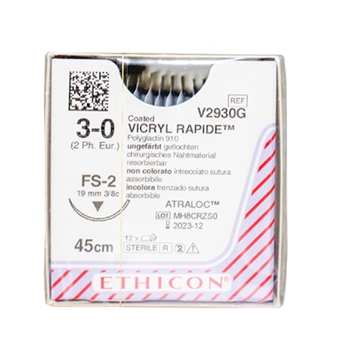 Ethicon Vicryl Rapide Suture 3-0 (FS-2) V2930G 12 pcs, foto 2 van 2