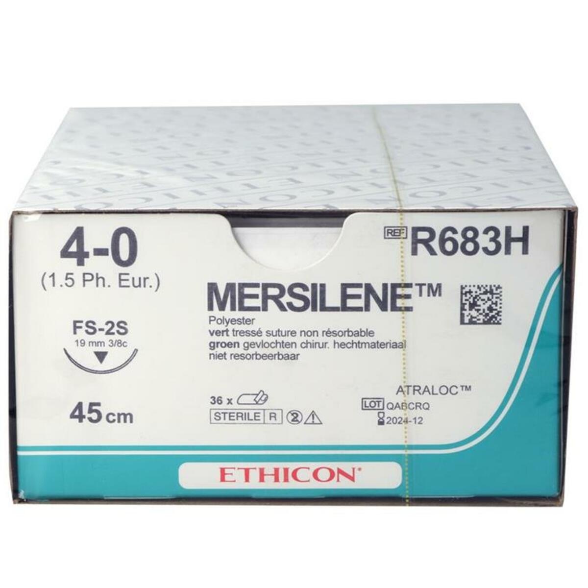 Ethicon Suture mersilène 4-0 (FS-2S) R683H 36 pièces, foto 2 van 2