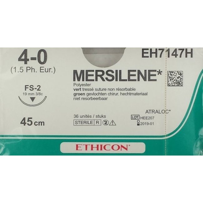 Suture mersilène 4-0 (FS-2) EH7147H 36 pièces