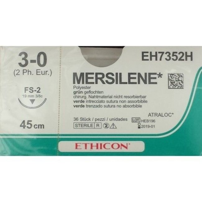 Mersilene hechtdraad 3-0 (FS-2) EH7352H 36 stuks