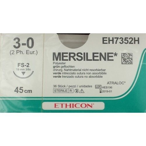 Ethicon Suture mersilène 3-0 (FS-2) EH7352H 36 pièces, foto 2 van 2