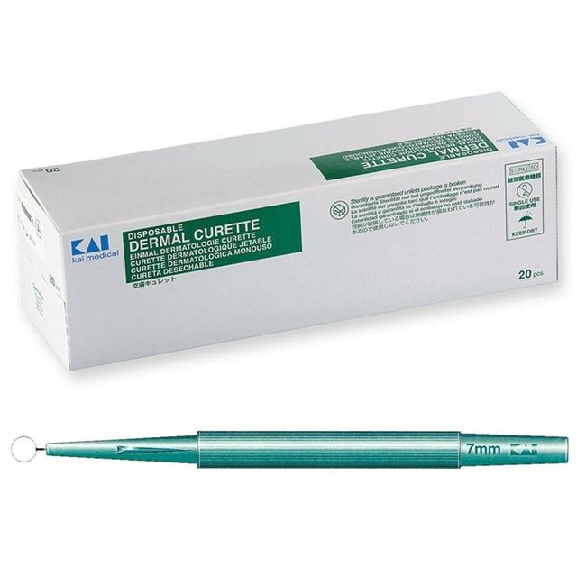 Curette cutanée avec anneau KAI (20 pièces)