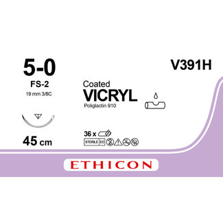 Ethicon Vicryl Suture 5-0 (FS-2) V391H 36 pièces