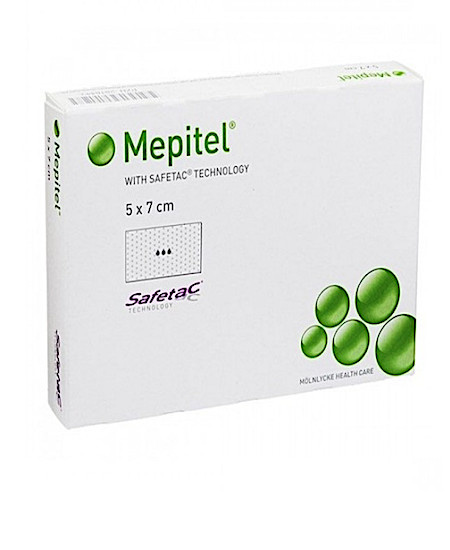 Molnlycke Mepitel silicone wound contact layer 5x7cm