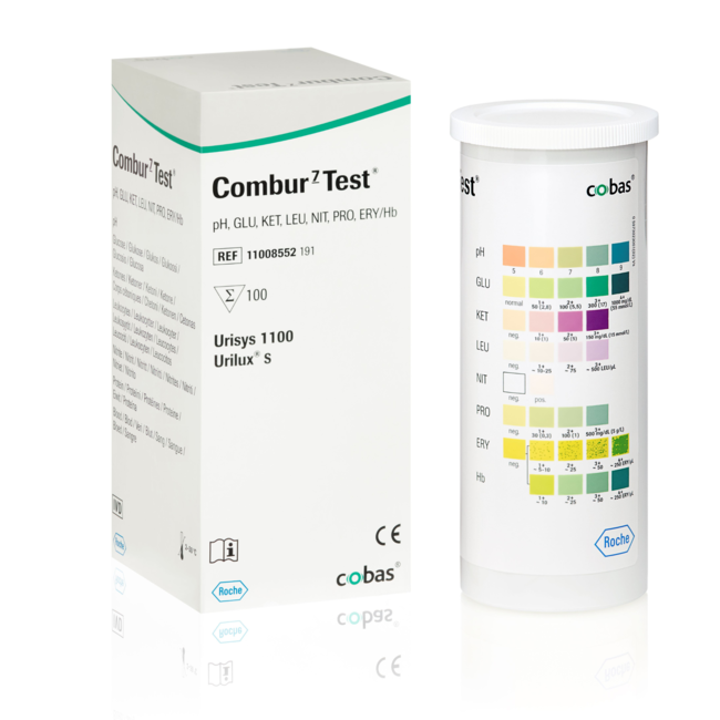 Roche combur 7 bandelettes réactives - 100 pièces