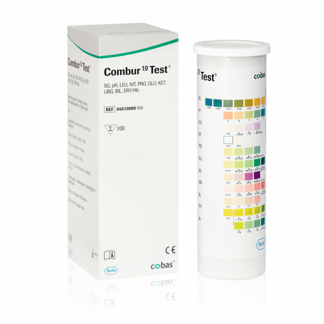 Roche combur 10 bandelettes réactives - 100 pièces