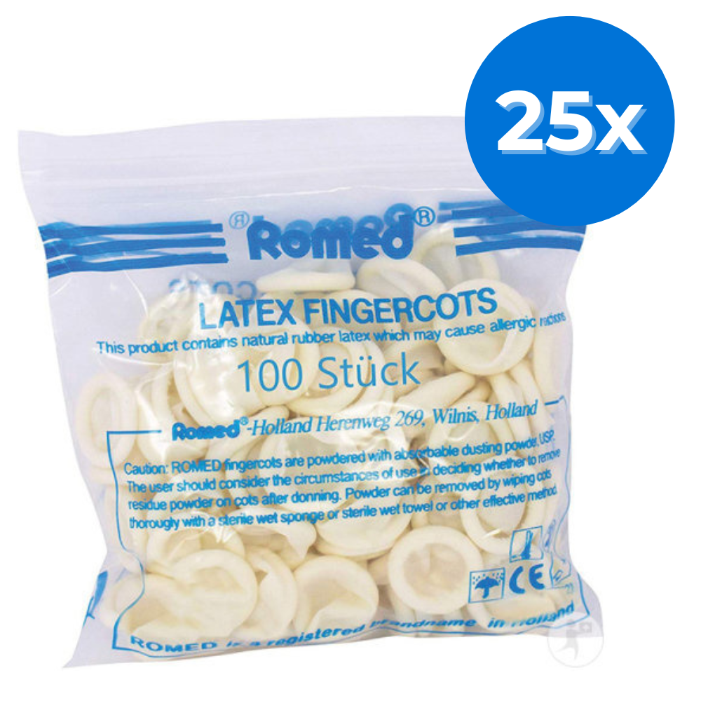 Romed Romed latex finger condoms medium - 2500 pieces
