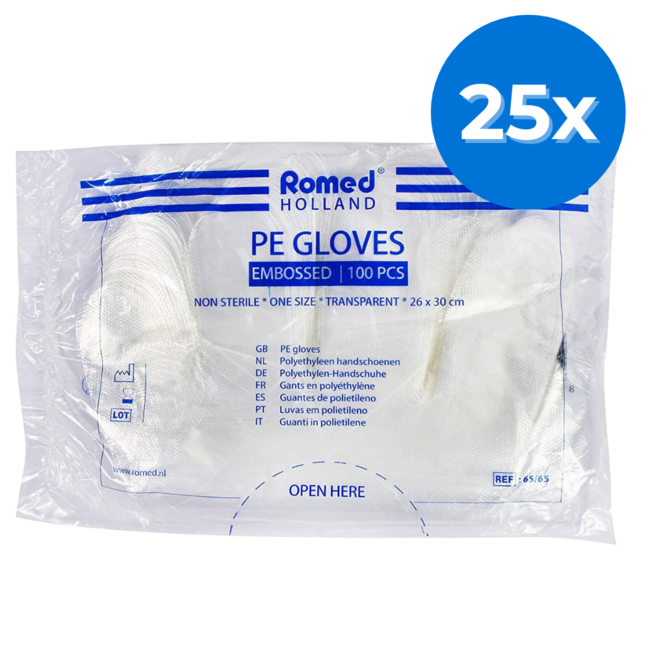 Romed Polyester glove rough - 2500 pieces