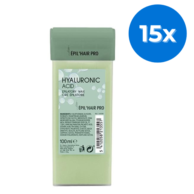 Hyaluronic Hot wax cassette 100 ml - 15 pieces