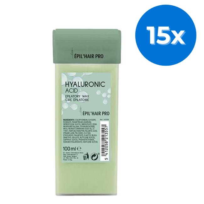 Hyaluronic Hot wax cassette 100 ml - 15 stuks