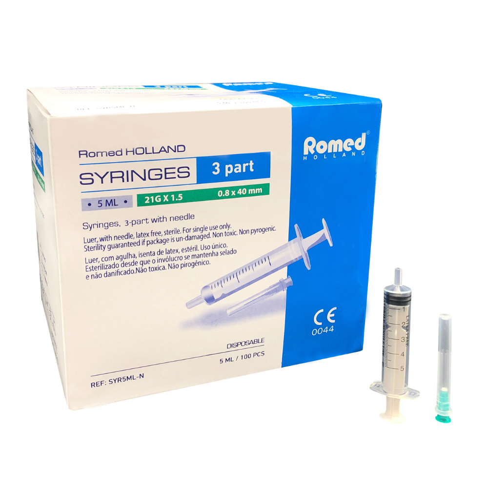 Romed Romed 5ml Spritzen mit Nadel 100 Stück, foto 2 van 2