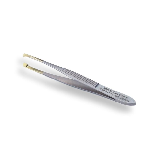 Epilation tweezers slanted jaws