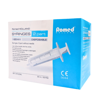 Romed Romed 2-piece syringes 20ml luer slip 50 pcs