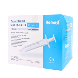 Romed Romed 2-delige injectiespuiten 5ml luer slip 100 stuks