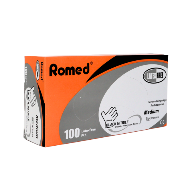 Romed 100 stuks nitril handschoenen zwart