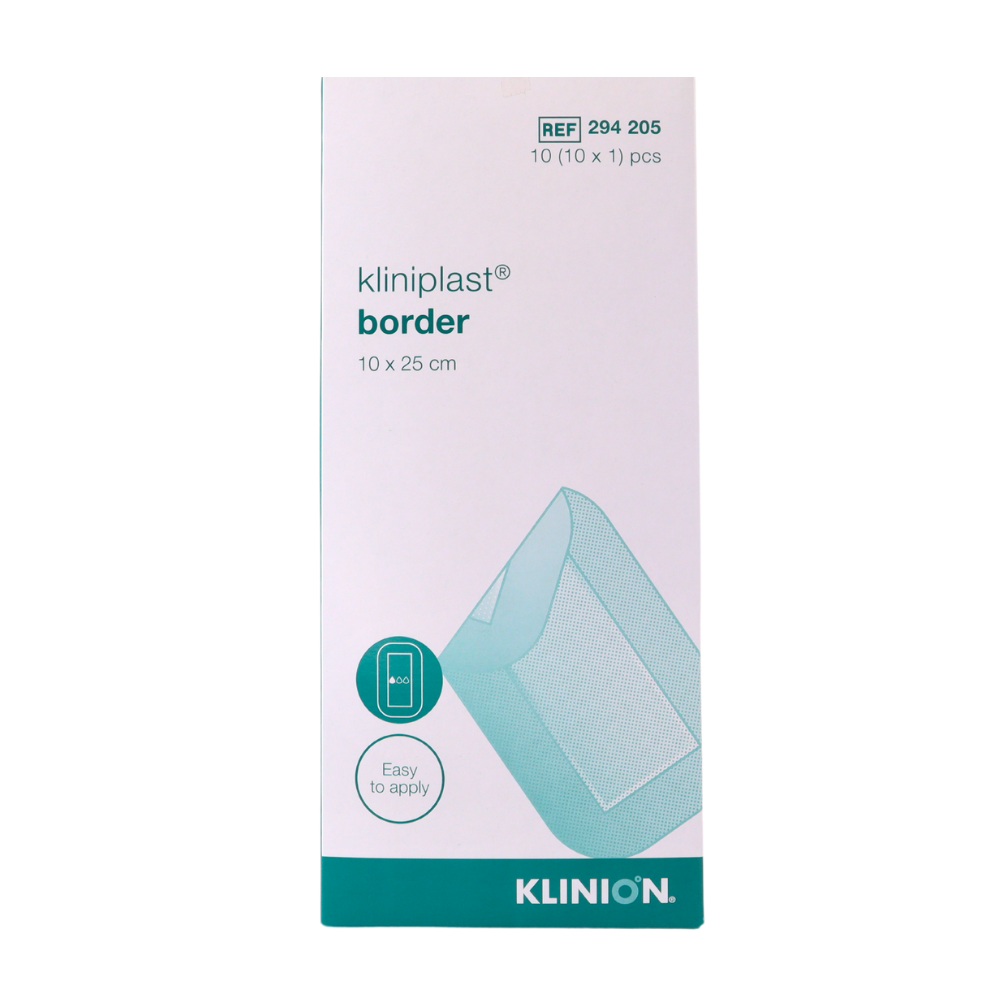 Klinion Kliniplast Border 10x25cm sterile, foto 2 van 4