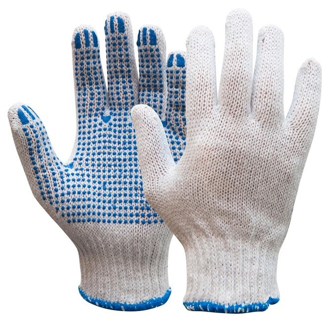 OXXA à€š Knitter 14-241 Work glove polyester/cotton with PVC dots (12 pairs)