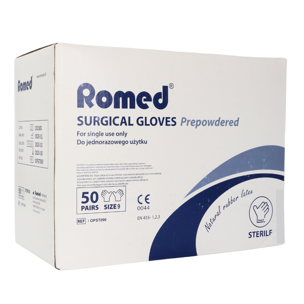 Romed Romed latex surgical gloves powdered sterile packaging, foto 2 van 2
