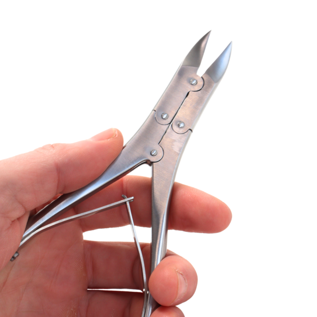 Nail nippers double transmission bent