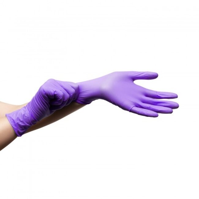 Gants en nitrile Romed violets (résistants) 100 pièces