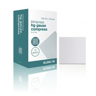 Klinion Klinion gauze compress HG sterile 12-layer 5x5cm 100 pieces