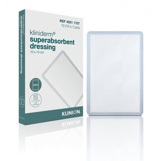 Klinion Kliniderm Superabsorbent bandage sterile 10x15cm