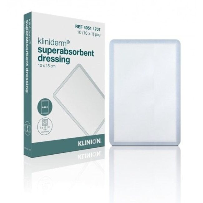 Kliniderm Superabsorbent bandage sterile 10x15cm