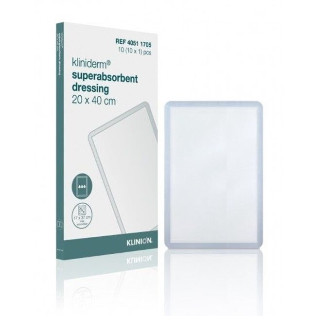 Kliniderm Superabsorbent dressing sterile 20x40cm