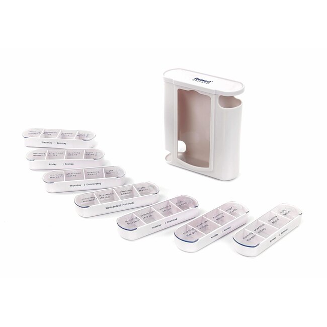 Romed medicatie dispenser / pillendoosje - week - Set van 10 doosjes