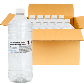 Degros Isopropyl Alcohol 70 procent 1 liter - Doos van 12 flessen