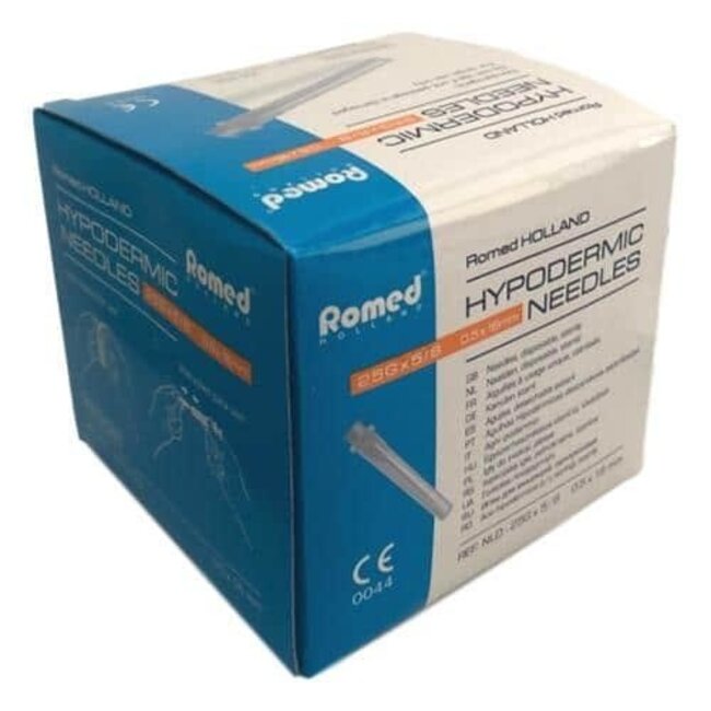 Romed 100st injectienaalden 25G x 5/8 - Set van 50 doosjes