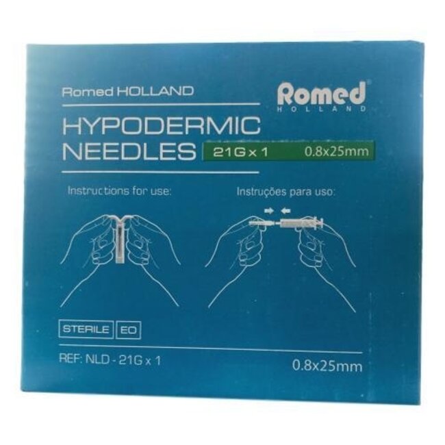 Romed 100st injectienaalden 21G x 1 - Set van 50 doosjes