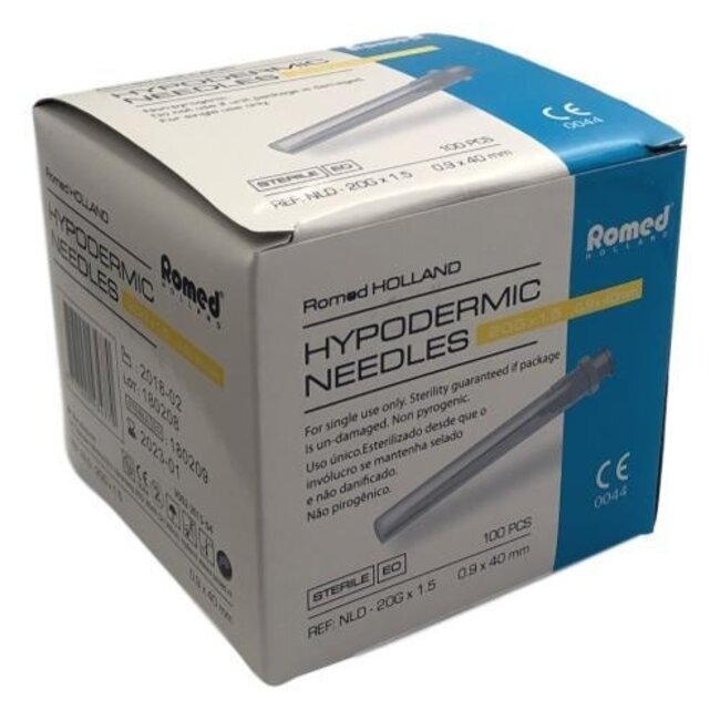Romed 100st injectienaalden 20G x 1.5 - Set van 50 doosjes