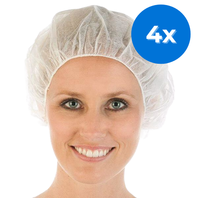 Hair Nets White 1000 Pieces - Set of 4 Boxes