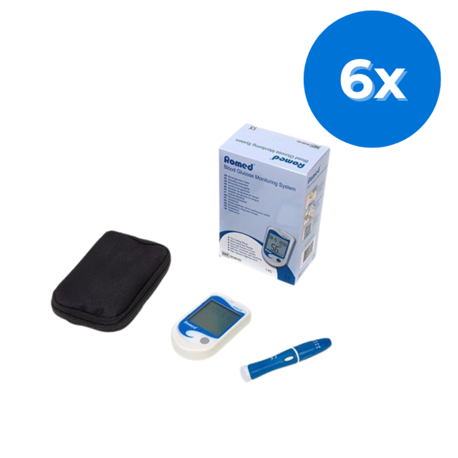 Romed Bloedsuikermeter / Bloedglucosemeter - Set van 6 doosjes