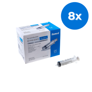 Romed Romed 3-delige injectiespuiten 50ml luer slip 200 stuks - Set van 8 doosjes