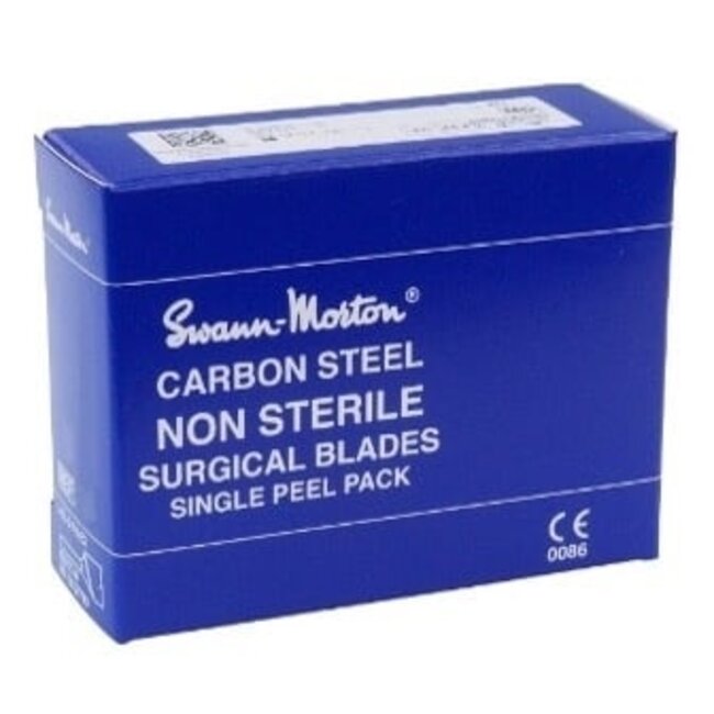 Swann Morton Niet Steriel Mesjes Individual Packed Carbon nr 21