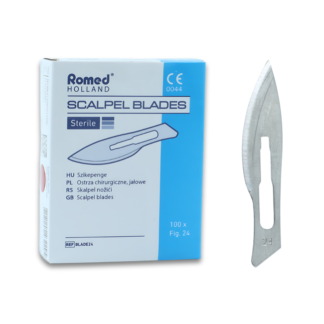 Romed scalpel blades No. 24 sterile
