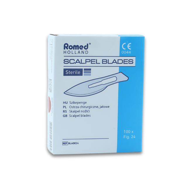 Romed scalpelmesjes nr. 24 steriel - Set van 5 doosjes
