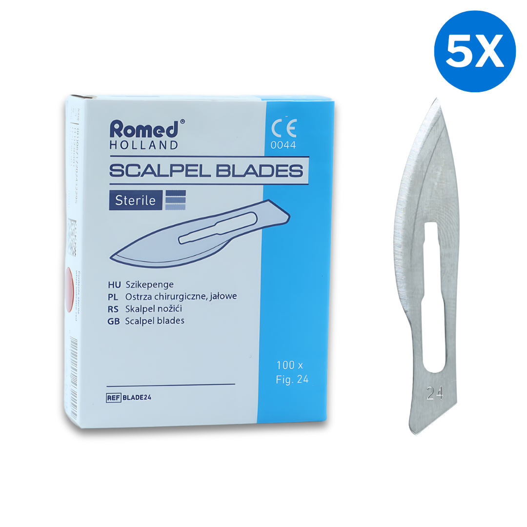 Romed Romed scalpelmesjes nr. 24 steriel - Set van 5 doosjes