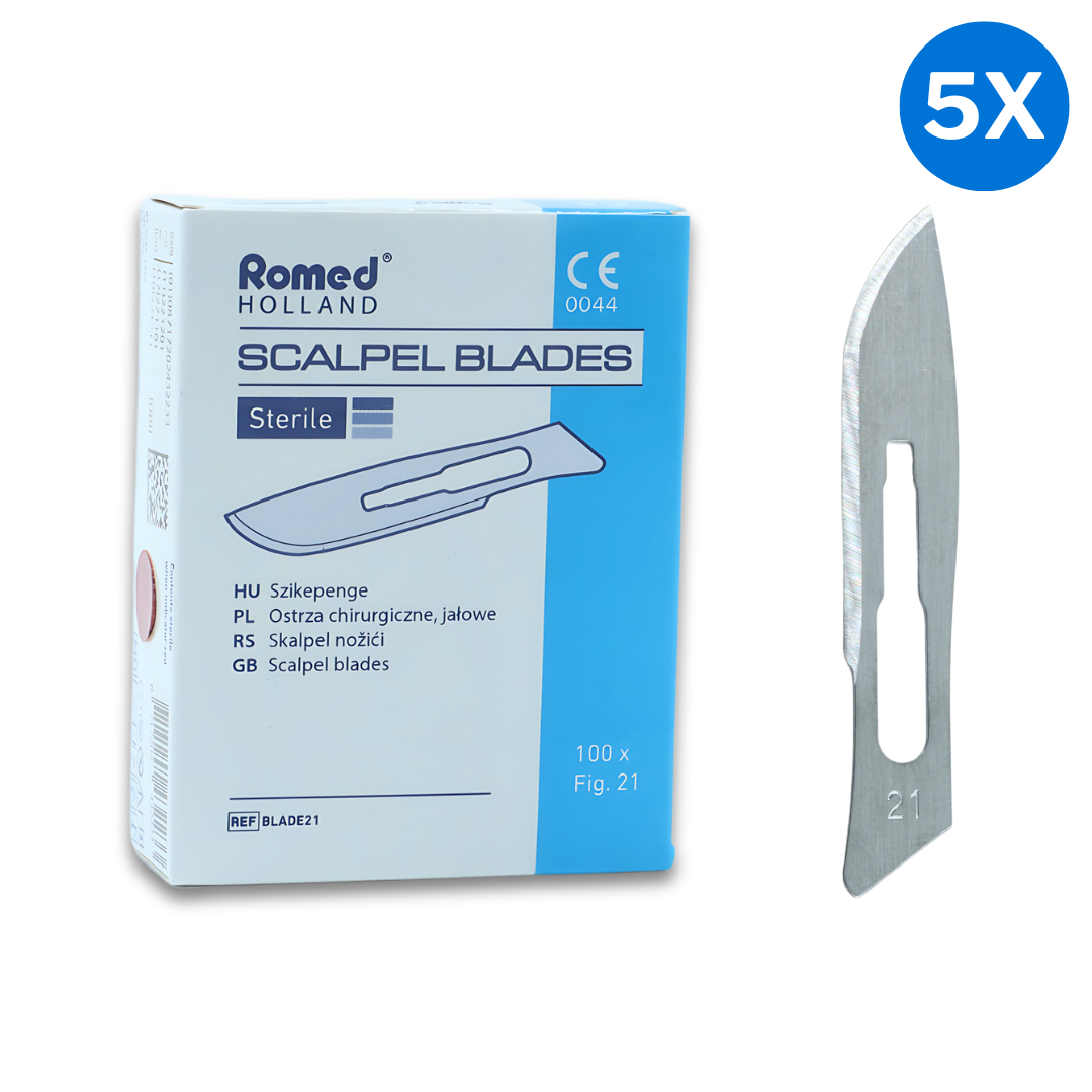 Romed Romed scalpelmesjes nr. 21 steriel - Set van 5 doosjes