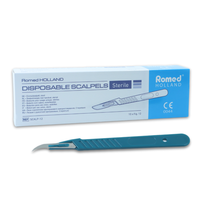 Romed scalpel blades with handle number 12