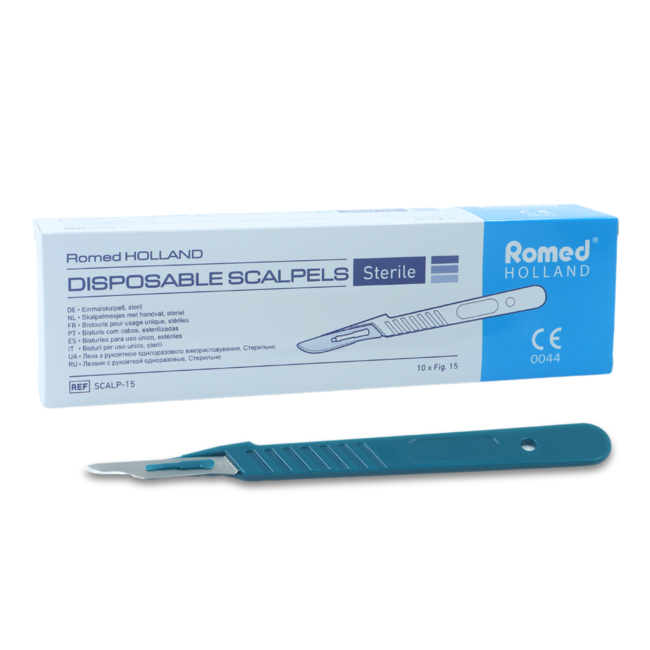 Romed scalpel blades with handle number 12