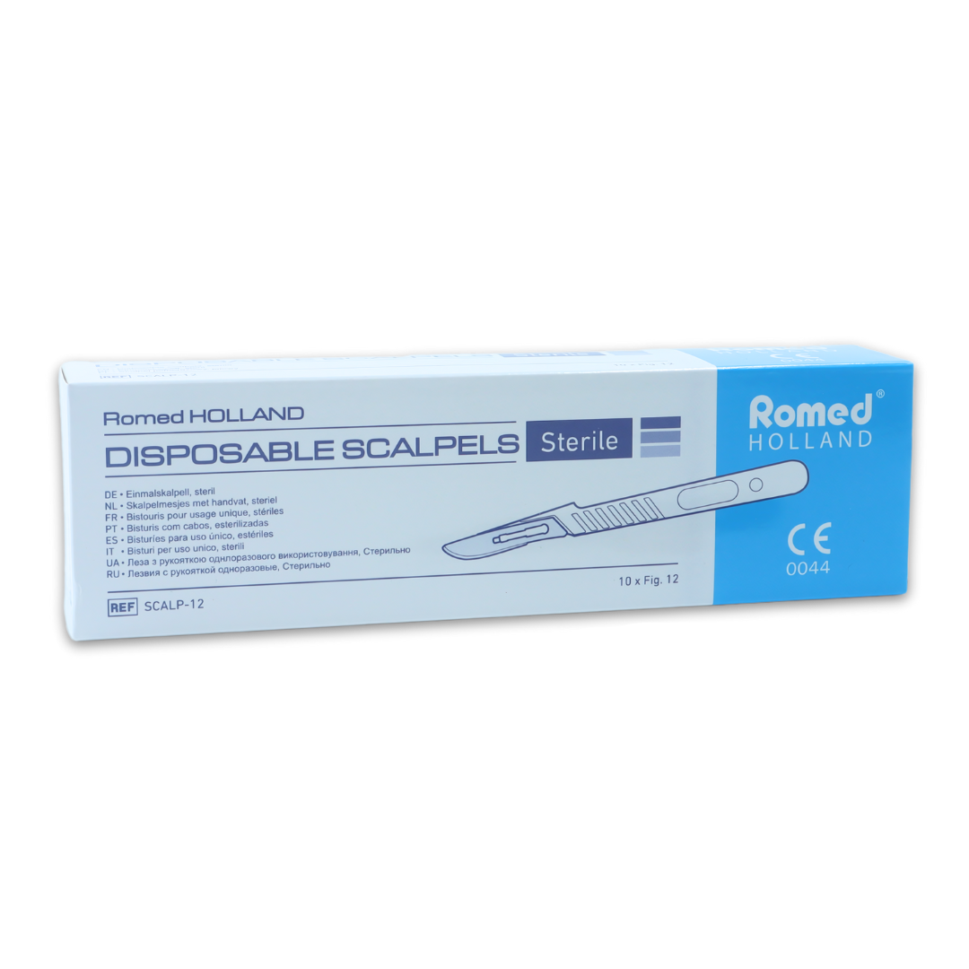 Romed Romed scalpelmesjes met handvat nummer 12 - Set van 5 doosjes, foto 3 van 4