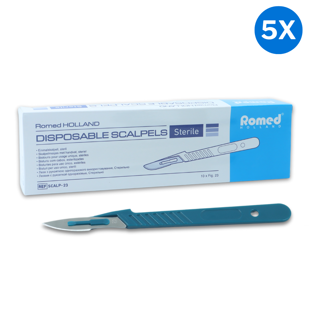 Romed Romed scalpelmesjes met handvat nummer 23 - Set van 5 doosjes