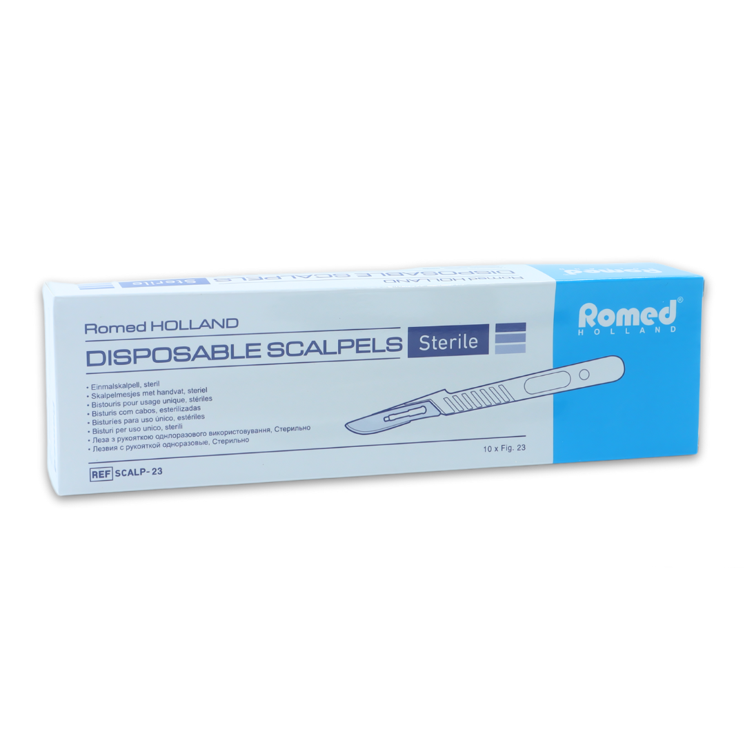 Romed Romed scalpelmesjes met handvat nummer 23 - Set van 5 doosjes, foto 3 van 4