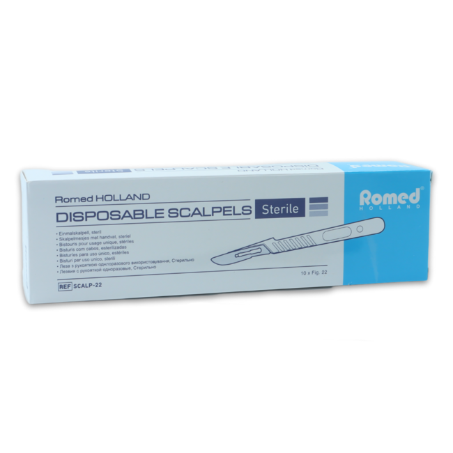 Lames de scalpel Romed avec manche numéro 22