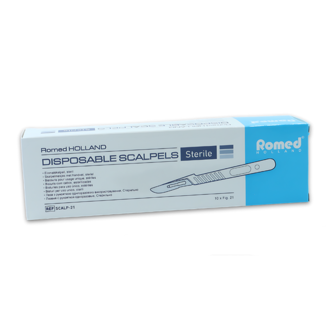 Romed scalpel blades with handle number 21